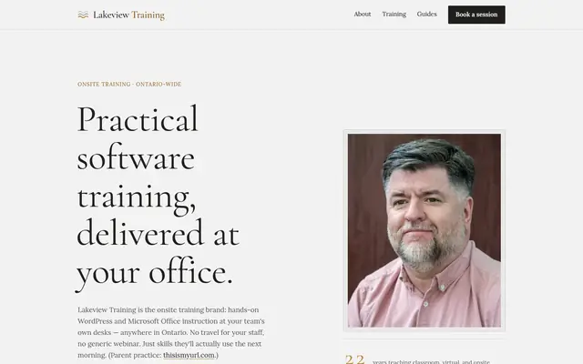 Screenshot of lakeviewtraining.com