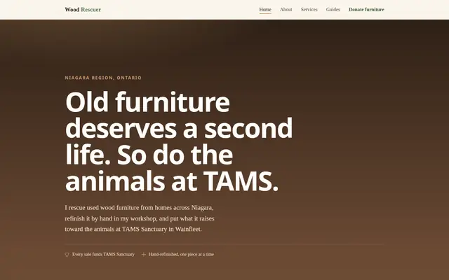 Screenshot of woodrescuer.com